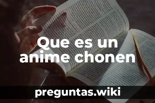 Que es un anime chonen