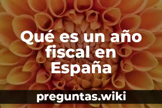 Qué es un año fiscal en España