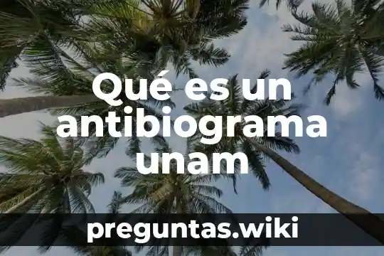Qué es un antibiograma unam