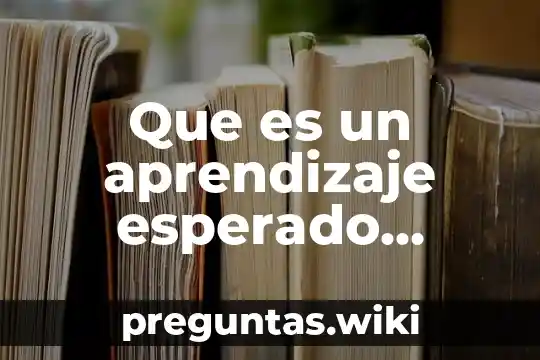 Que es un aprendizaje esperado segun el plan de estudios