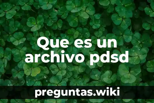 Que es un archivo pdsd