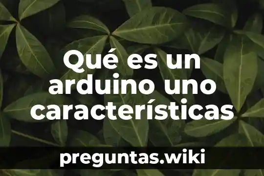 Qué es un arduino uno características