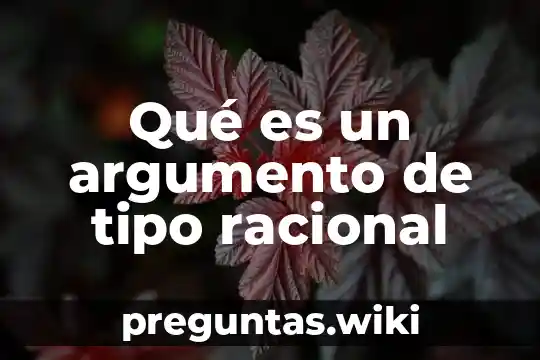 Qué es un argumento de tipo racional