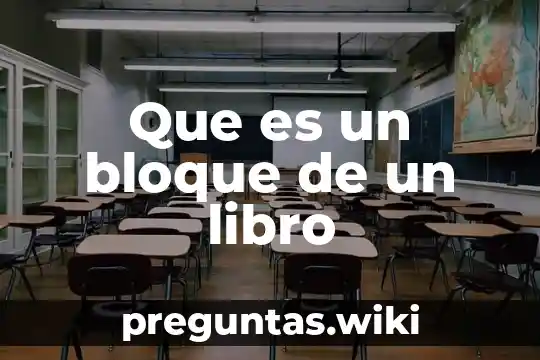 Que es un bloque de un libro