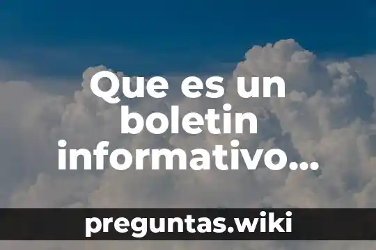 Que es un boletin informativo sobre la musica