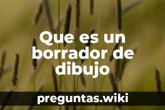 Que es un borrador de dibujo