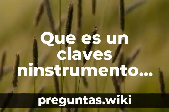 Que es un claves ninstrumento musical