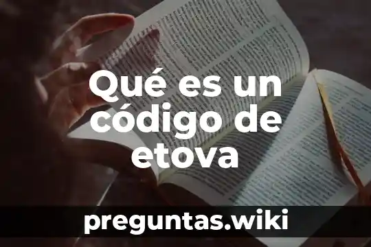 Qué es un código de etova