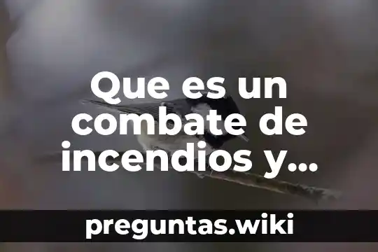 Que es un combate de incendios y que aplica