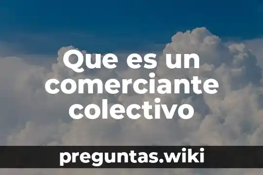 Que es un comerciante colectivo