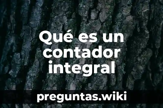 Qué es un contador integral