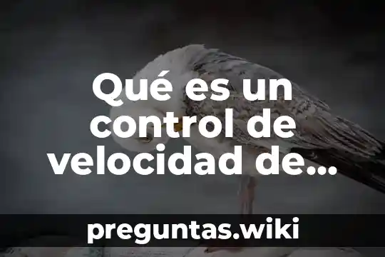 Qué es un control de velocidad de ac
