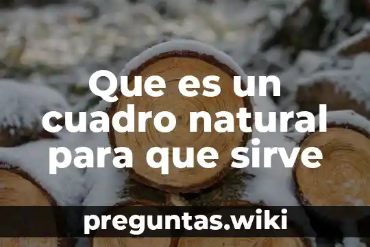 Que es un cuadro natural para que sirve