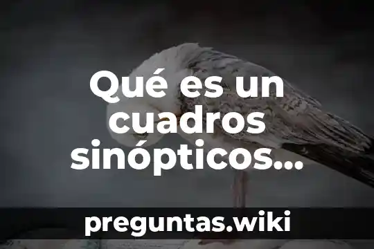 Qué es un cuadros sinópticos según varios autores