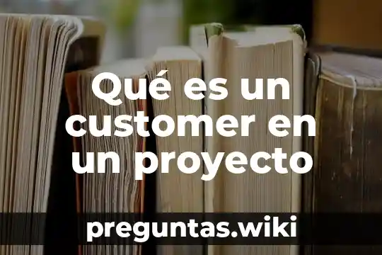 Qué es un customer en un proyecto
