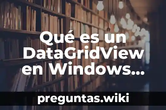Qué es un DataGridView en Windows Form