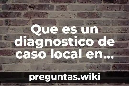 Que es un diagnostico de caso local en informatica