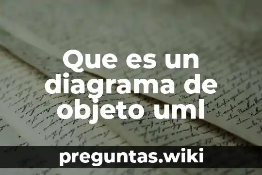 Que es un diagrama de objeto uml