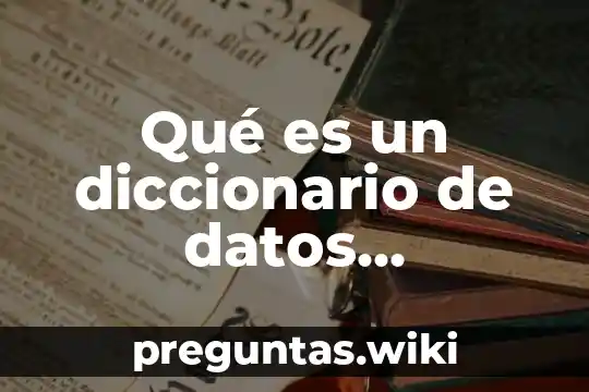 Qué es un diccionario de datos geográficos