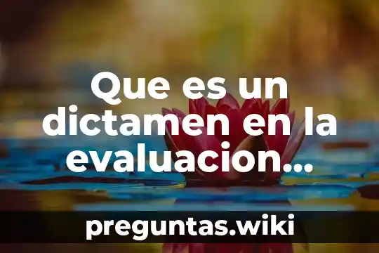 Que es un dictamen en la evaluacion psicologica