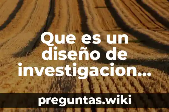 Que es un diseño de investigacion segun sampieri sexta edicion