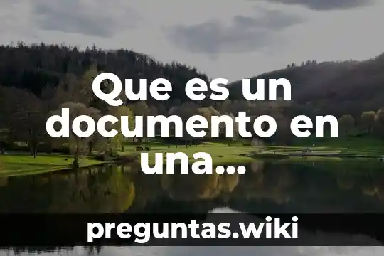 Que es un documento en una investigacion