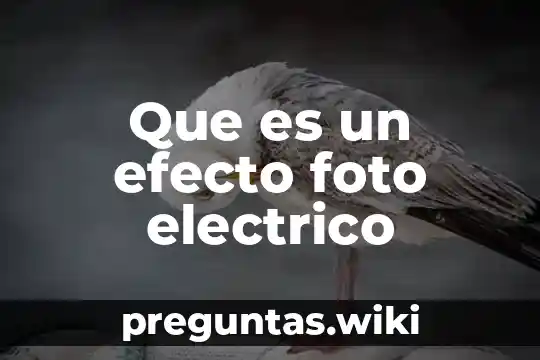 Que es un efecto foto electrico