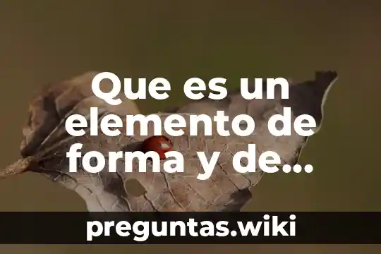 Que es un elemento de forma y de fondo