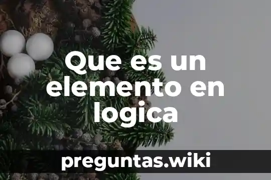 Que es un elemento en logica