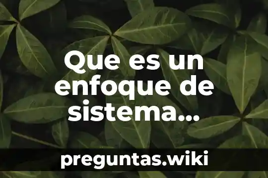 Que es un enfoque de sistema cerrado