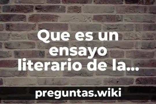 Que es un ensayo literario de la poesia