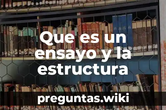 Que es un ensayo y la estructura