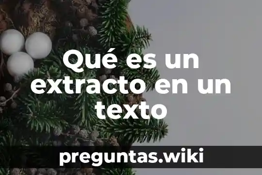 Qué es un extracto en un texto