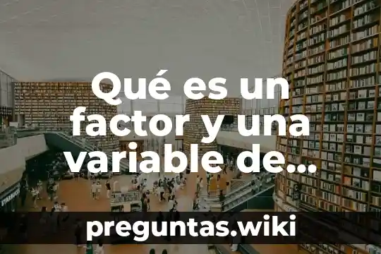 Qué es un factor y una variable de respuesta