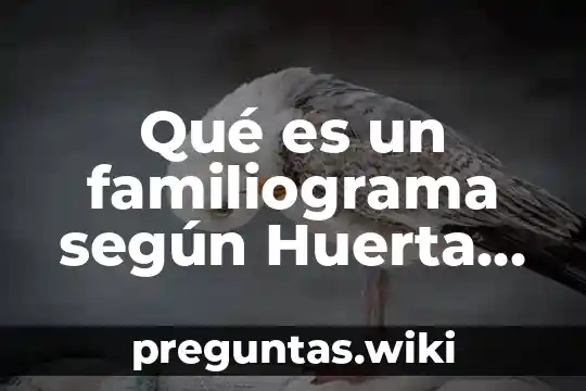 Qué es un familiograma según Huerta González