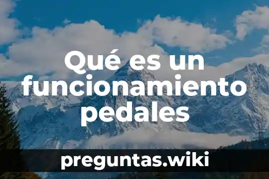 Qué es un funcionamiento pedales