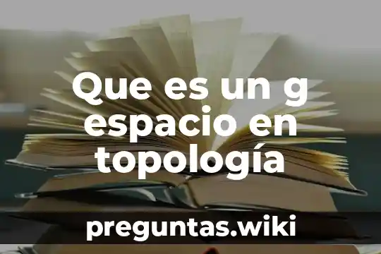 Que es un g espacio en topología
