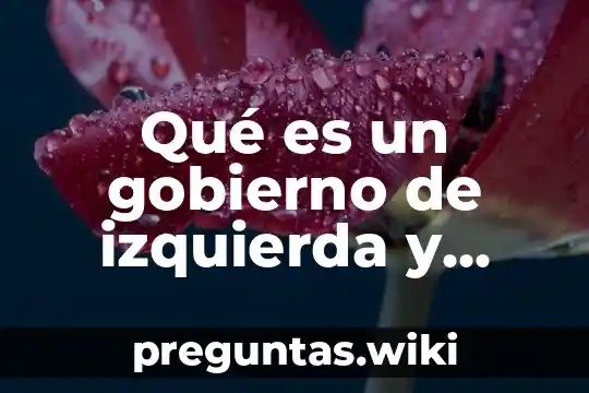 Qué es un gobierno de izquierda y derecha