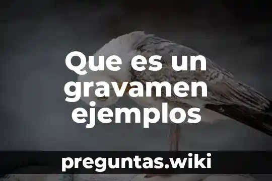 Que es un gravamen ejemplos