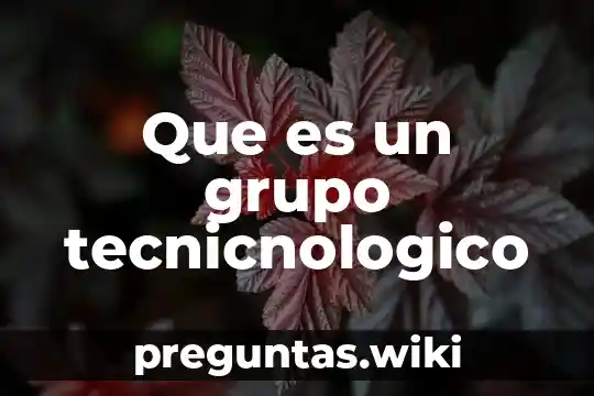 Que es un grupo tecnicnologico