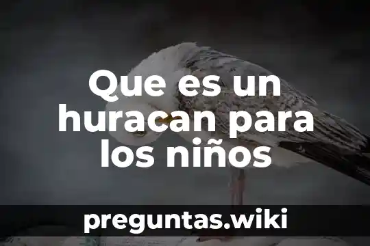 Que es un huracan para los niños