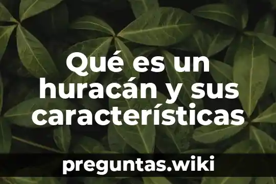 Qué es un huracán y sus características
