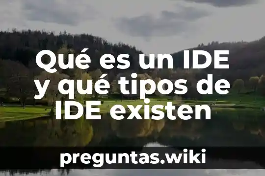 Qué es un IDE y qué tipos de IDE existen