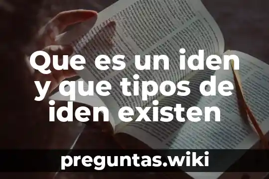 Que es un iden y que tipos de iden existen
