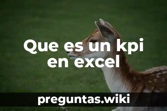 Que es un kpi en excel