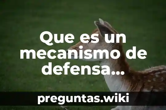 Que es un mecanismo de defensa psicologia