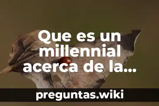 Que es un millennial acerca de la politica