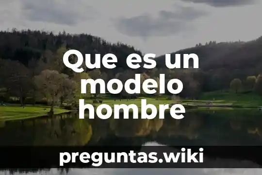 Que es un modelo hombre