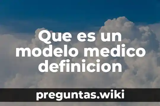 Que es un modelo medico definicion