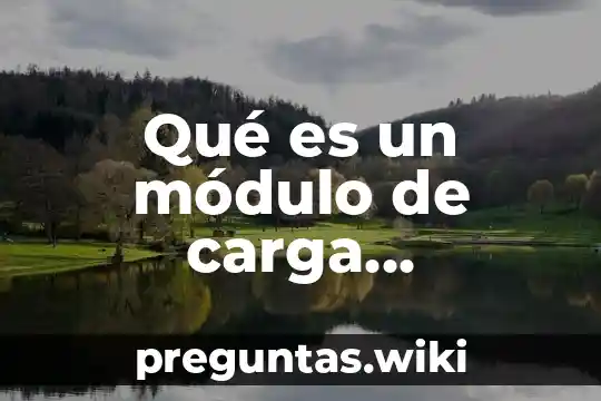 Qué es un módulo de carga definición